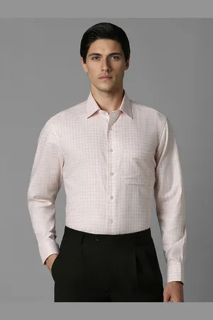 Louis Philippe Men Slim Fit Checked Pure Cotton Formal Shirt