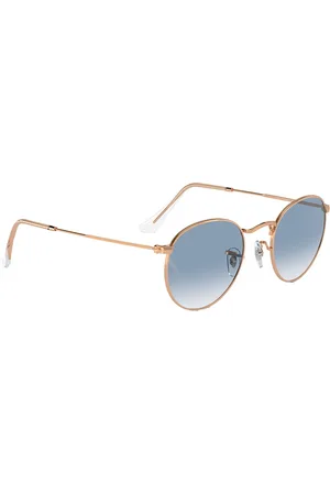 Ray-Ban Men Gradient Blue Lens Round Sunglasses - 0RB344792023F50