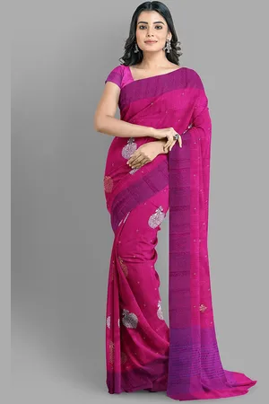 The Chennai Silks Floral Jute Cotton Banarasi Saree
