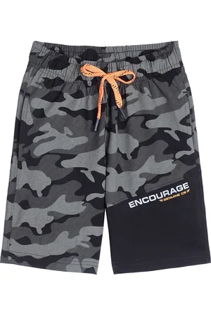 CANTABIL Boys Camouflage Printed Mid-Rise Cotton Shorts