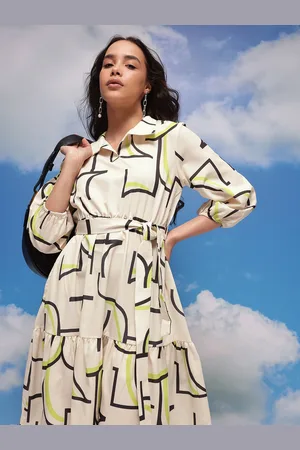Corsica Geometric Print A-Line Dress