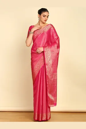 Soch Ethnic Motifs Woven Design Zari Saree