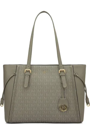 Da Milano Textured Leather Structured Tote Bag