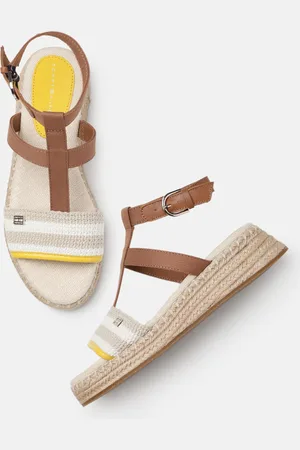 Tommy Hilfiger Striped Wedges with Ankle Loop