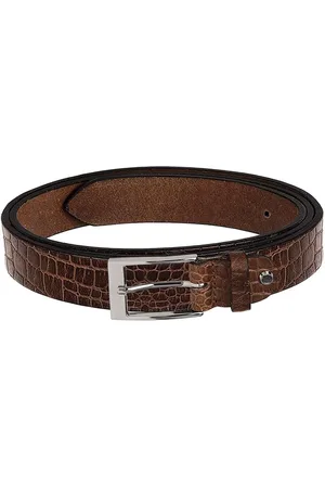 WildHorn Men Brown Textured Leather Belt