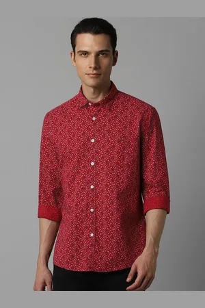 Louis Philippe Slim Fit Ethnic Motifs Printed Cotton Casual Shirt