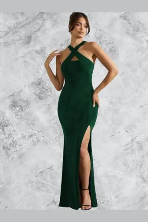 Moda Rapido Crepe Bodycon Maxi Dress