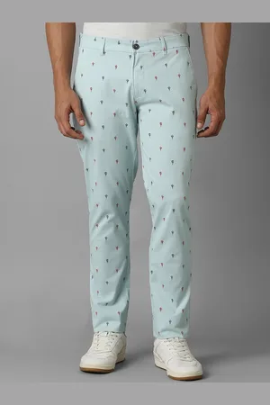 Louis Philippe Men Polka Dot Printed Slim Fit Trousers