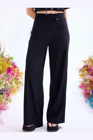 COVER STORY Women Striped Wide Leg Trousers