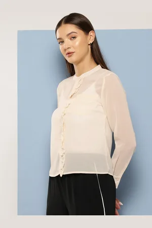 Chemistry Mandarin Collar Shirt Style Top