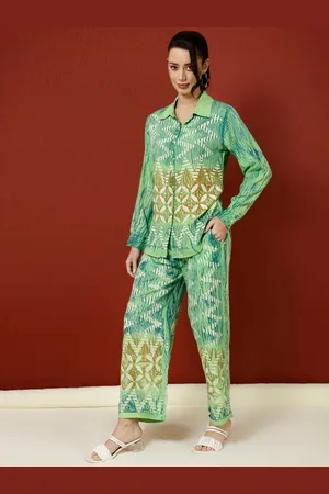 Jaipur Tie & Dye Shirt Collar Shirt & Trousers