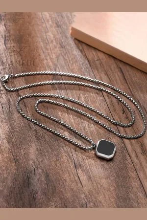 FIMBUL Men Silver Plated Pendant With Chain