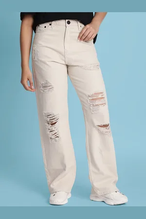 Bene Kleed Women Relaxed Fit High-Rise Mildly Distressed Jeans