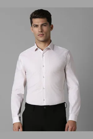 Louis Philippe Men Super Spread Collar Micro Ditsy Printed Cotton Formal Shirt