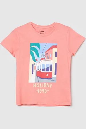 Max Collection Girls Graphc Printed Pure Cotton T-shirt