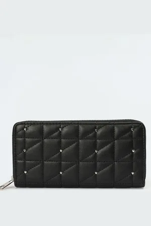 Max Collection Women Geometric PU Zip Around Wallet