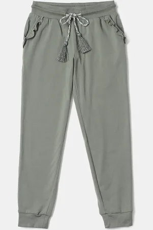 Jockey Girls Cotton Solid Slim Fit Joggers With Convenient Side Pockets-CG18