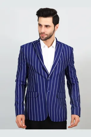Wintage Striped Single Breasted Formal Blazer