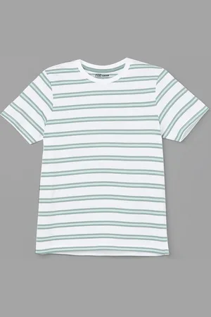 Lifestyle Boys Pure Cotton Striped T-shirt