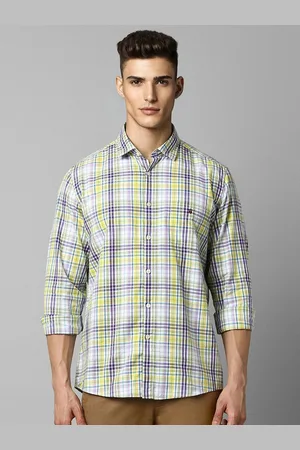 Louis Philippe Men Checked Long Sleeves Pure Cotton Casual Shirt