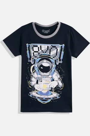 Eteenz Boys Graphic Printed Premium Cotton Round-Neck T-shirt