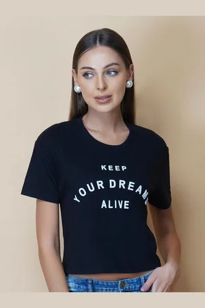 RAASSIO Typography Printed Monochrome Cotton Bio Finish T-shirt