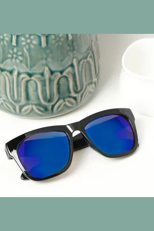 PASSION PETALS Boys Blue Lens & Black Wayfarer Sunglasses with UV Protected Lens