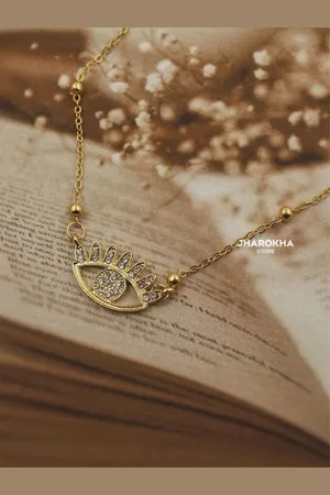 Pinapes Unisex Gold-Toned & White Gold-Plated Enamelled Necklace