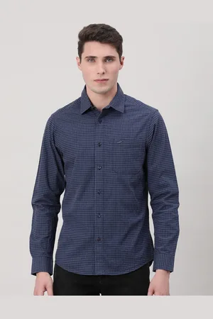Crocodile Comfort Fit Spread Collar Micro Checked Opaque Casual Shirt