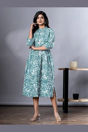 Kalini Print Halter Neck Fit & Flare Maxi Dress