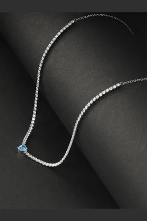 GIVA Silver Rhodium-Plated Choker Necklace