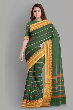 The Chennai Silks Woven Design Zari Pure Cotton Fusion Chettinad Saree