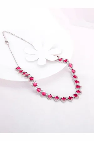 GIVA Sterling Silver Rose Gold-Plated Necklace