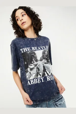 Max Collection Women Typography Printed Round Neck Cotton T-shirt
