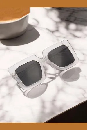 Ted Smith Unisex Square 100% Acetate Sunglasses with Polarised and UV Protected Lens