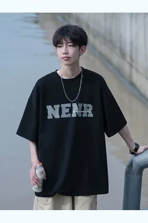 HERE&NOW Men Typography Printed Round Neck Cotton Relaxed Fit T-shirt