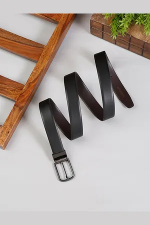 MUTAQINOTI Men Black PU Formal Belt