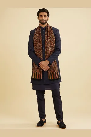 Manyavar Men Floral Printed Shawl