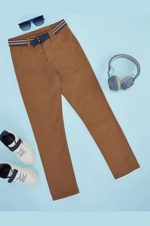 Pantaloons Boys Cotton Mid-Rise Slim Fit Trousers