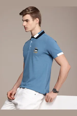 Nautica Typography Embroidered Polo Collar Casual T-shirt