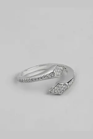 DressBerry Women Stone-Studded Adjustable Finger Ring