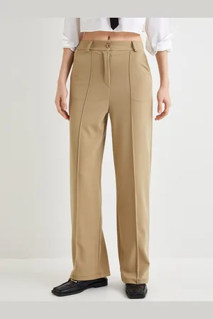 Koton Women Flared High-Rise Bootcut Trousers