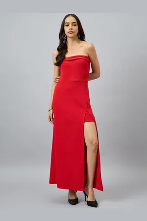 Color Capital Women Strapless Sheath Maxi Dress