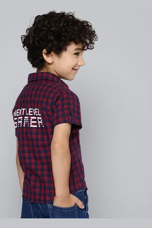 HERE&NOW Boys Checked Pure Cotton Casual Shirt