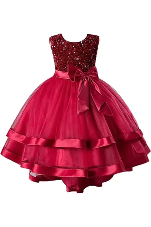 Miss & Chief Embellished Embroidered Net A-Line Dress