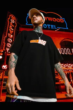 HERE&NOW Men Graphic Printed Round Neck Oversized T-shirt