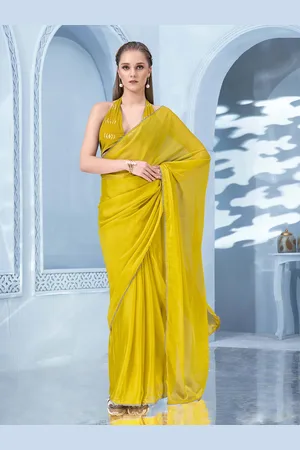 Tikhi Imli Gotta Patti Poly Crepe Ready to Wear Saree