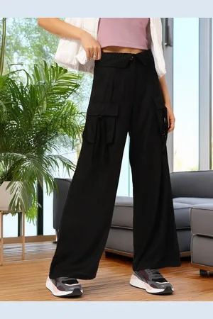 DressBerry Women High-Rise Flared Trousers