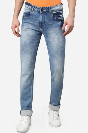 JADE BLUE Men Blue Washed Slim Fit Heavy Fade Jeans