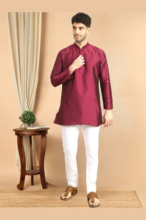TATTVA Mandarin Collar Straight Kurta